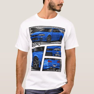 T-shirt Skyline Gtr R34 Manga Lovers T-ShirtGTR R-34 Manga