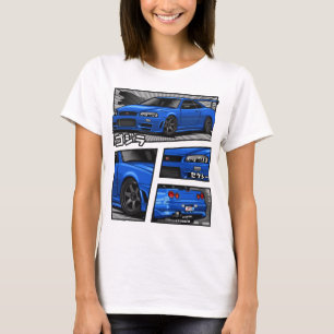 T-shirt Skyline Gtr R34 Manga Lovers T-ShirtGTR R-34 Manga