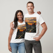 T-shirt Skyline Ville Sunset (Unisexe)