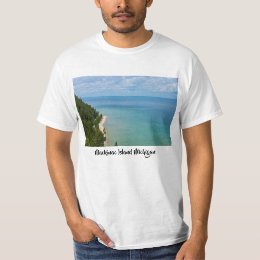 T-shirt Skyview de l'île Mackinac (Devant)