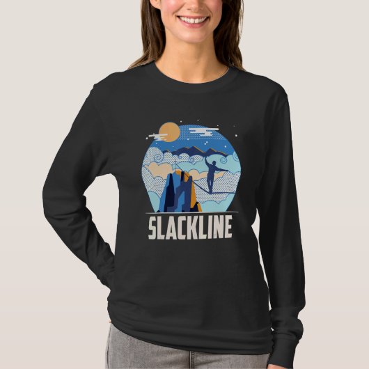 T-shirt Slacker Slackline Slackline Highline Balance (Devant)