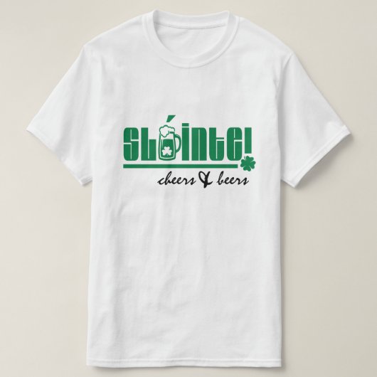 T-shirt Sláinte. Bravo & Bières. Saint Patrick's Day (Design devant)