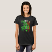 T-shirt Sláinte Celtic Knot C Grunge Drapeau St Patrick's  (Devant entier)