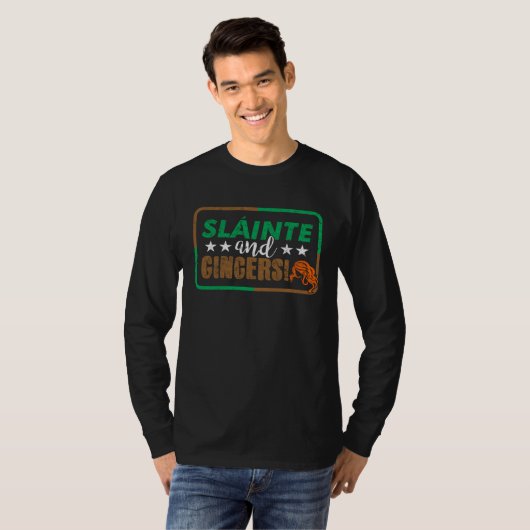 T-shirt Slainte Gingers Irish Expression St Patricks Day   (Devant entier)