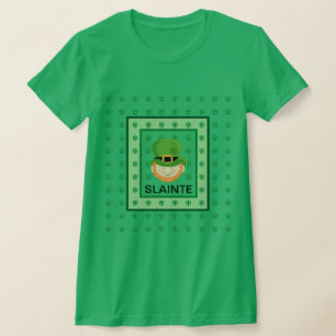 T-shirt Slainte Leprechaun et trèfles