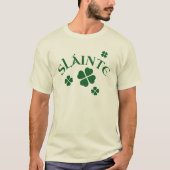 T-shirt Slainte, Shamrock, Irlandaise St. Patrick's Lucky  (Devant)