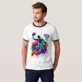 T-shirt Slam Dunk de basket-ball dynamique (Devant entier)
