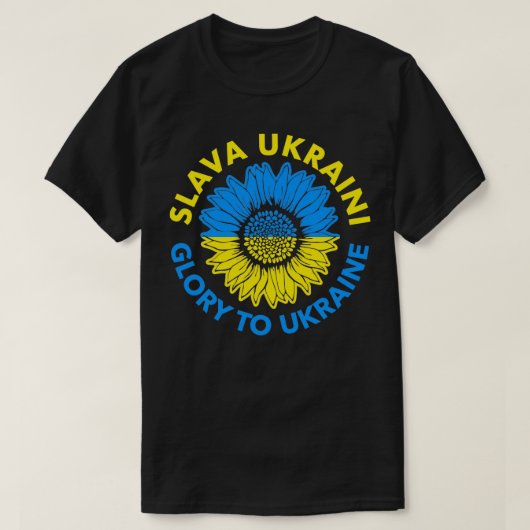 T-shirt Slava gloire ukrainienne en Ukraine (Design devant)