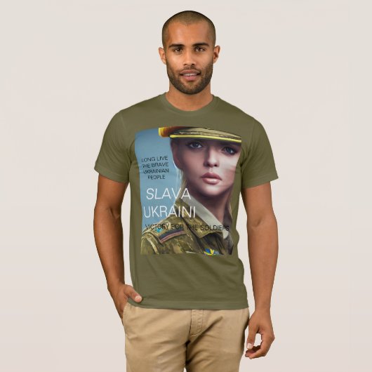 T-SHIRT SLAVA UKRAINI (Devant entier)