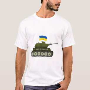 T-shirt Slava Ukraïni Gloire à l'armée de chars d'Ukraine