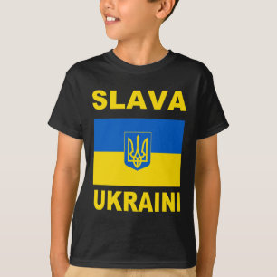T-shirt Slava Ukraini Gloire à l'Ukraine Soutien au Drapea
