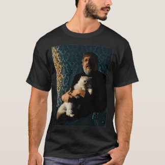 T-shirt Slavoj Zizek avec Chat stylisé