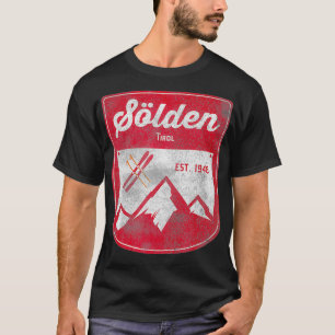 T-shirt Slden Tirol Autriche Hiver Apres Ski Sport Retro V