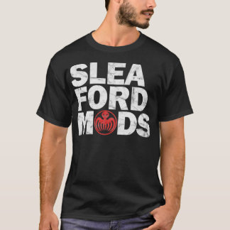 T-shirt Sleaford Mods WhiteRed Worn Look