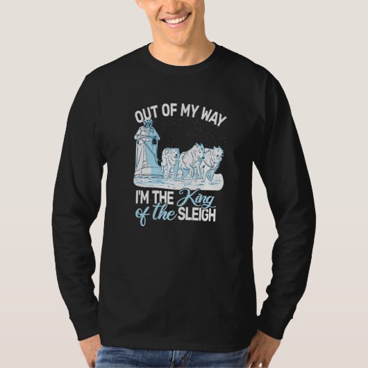 T-shirt sled dog racing sledding huskies alaska sled dog s (Devant)