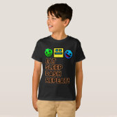 T-shirt Sleep Dash Répéter le jeu vidéo Géométrie Gamer vi (Devant entier)