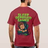 T-shirt “Sleep Deprived Gamer – Funny Gaming T-Shirt” (Dos)