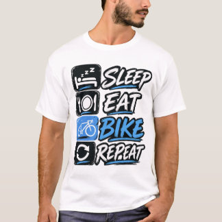T-shirt Sleep Eat Bike Repeat – Cadeau de vélo pour les cy