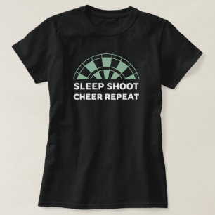 T-shirt Sleep Shoot Cheer Répéter Maman en tir à l'arc