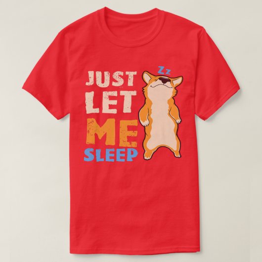 T-shirt Sleeping Corgi Dog, Sleepshirt, Pajamas1234 (Design devant)