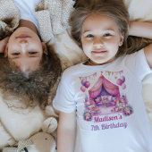 T-shirt Sleepover squat fille Anniversaire rose violet par