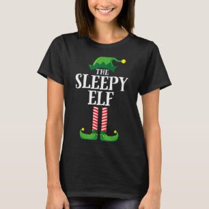 T-shirt Sleepy Elf Matching Family Group Christmas Party