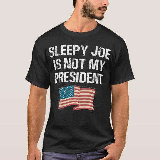 T-shirt Sleepy Joe n'est pas mon président (Devant)