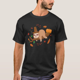 T-shirt Sleepy Sloth mignonne Mammifère Thanksgiving Day