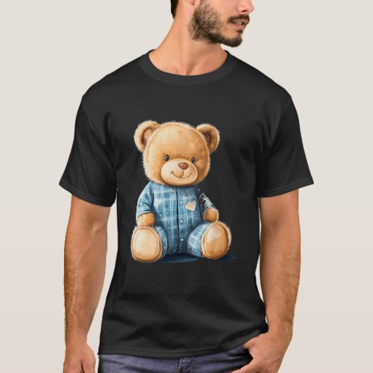 T-shirt Sleepy Teddy Bear In Cute Pajama Outfit (Devant)