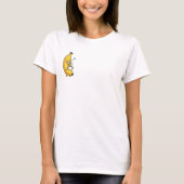 T-shirt Sleepy Yellow Banana Character Holding Steamin (Devant)