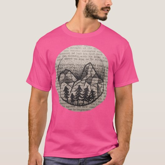 T-shirt Sleeve De Baseball Montagne (Devant)