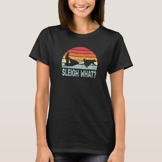 T-shirt Sleigh What retro dog sledding mushing sledding hu (Devant)