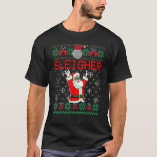 T-shirt Sleigher Heavy Metal Music Hail Père Noël Ugly Swe