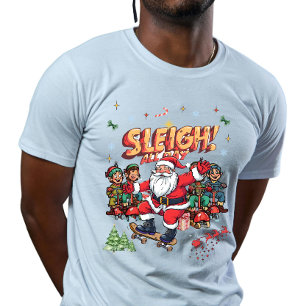 T-shirt Sleight Modern toute la journée Noël Père Noël et