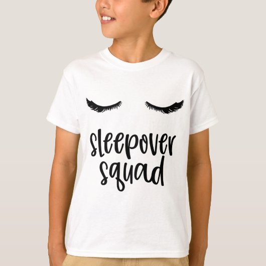T-shirt Slepover Squad mignonette Eyelashes Fête de bois (Devant)