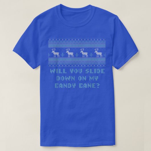 T-shirt Slide Down on My Candy Cane Christmas Joke Xmas Pu (Design devant)