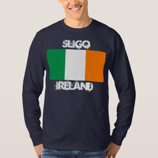 T-shirt Sligo, Irlande avec drapeau irlandais (Devant)