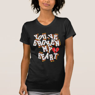 T-shirt Slim Fit : Coeur cassé (noir)
