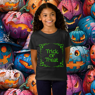 T-Shirt Slime Halloween Vert Trick or Treat