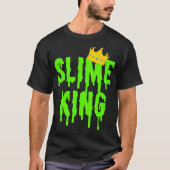 T-shirt Slime King Chemise Hommes Garçons Vert Slime Cadea (Devant)