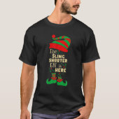 T-shirt Sling Shooter Elf Noël Correspondant Famille Chris (Devant)