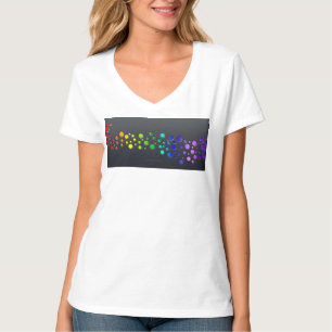 T-shirt SlipperyJoe amour bulles rouge orange jaune vert c