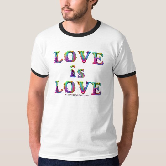 T-shirt SlipperyJoe amour est l'amour goutte à goutte de f (Devant)