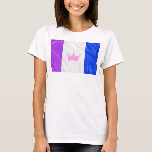 T-shirt SlipperyJoe glisser le drapeau de fierté violet bl (Devant)