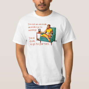 T-shirt SlipperyJoe socialiser la fête de la boisson vinta