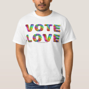 T-shirt SlipperyJoe vote amour égalité fourrure arc-en-cie