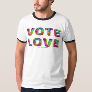 T-shirt SlipperyJoe vote amour égalité fourrure de couleur