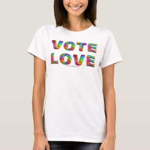 T-shirt SlipperyJoe vote amour égalité fourrure de couleur