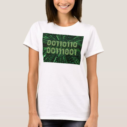 T-shirt SlipperyJoe's 69 code binaire dynamique ordinateur (Devant)