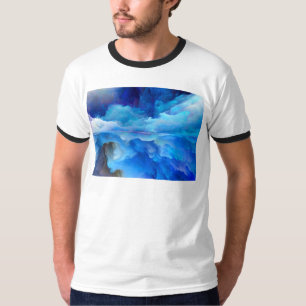 T-shirt SlipperyJoe's abstrait nuage artwork coloré surr